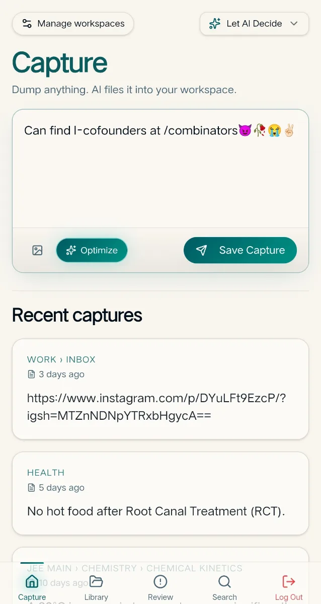 Image for Lazy.Ai (Your notes/ss/ideas/wtv classifier and finder for Genz)